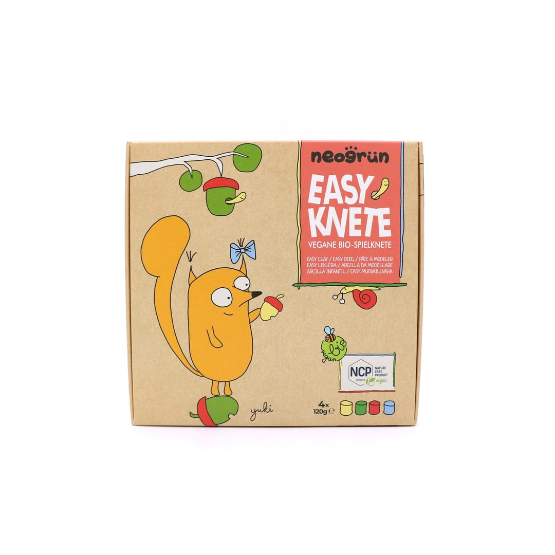 Neogrun Plastilina Organica Vegana Yuki, Set de 4 Culori( galben, rosu, albastru, verde) - Imaginea 8