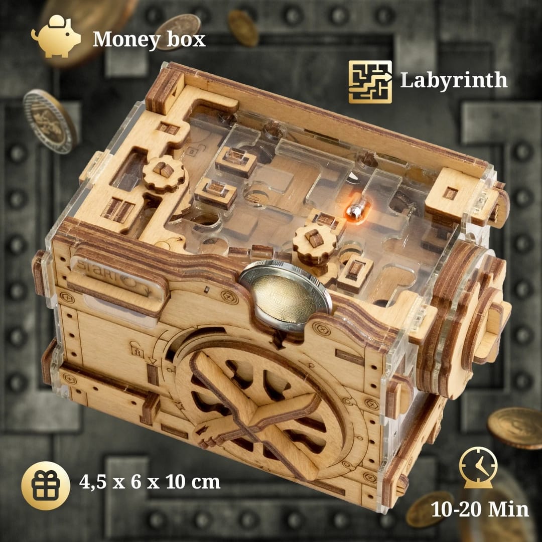 iDventure A-Maze-Ing Safe – Pusculita Puzzle și Labirint 2-în-1 - Imaginea 3