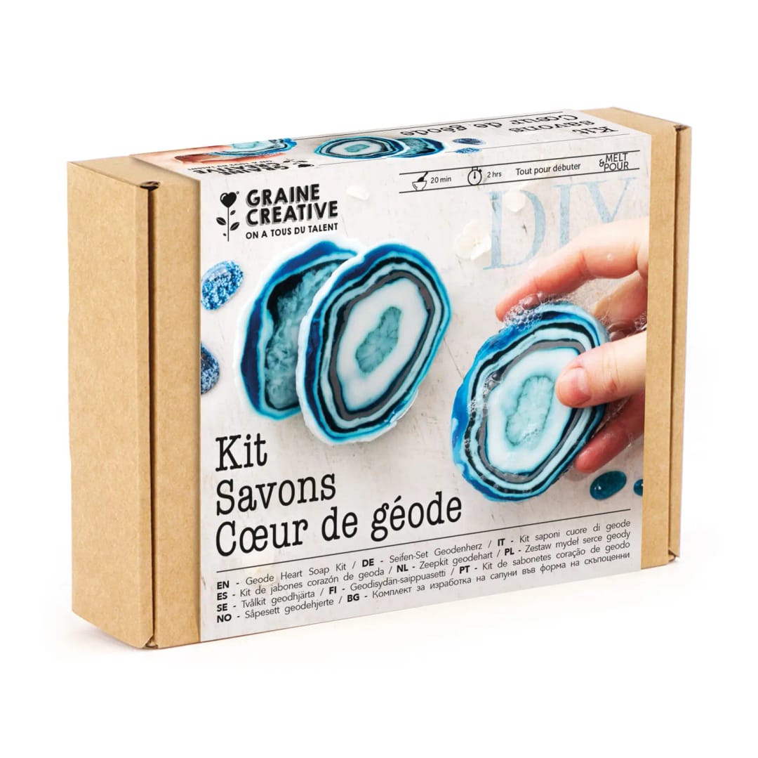 Kit DIY Săpunuri Artizanale Efect de Geodă Graine Créative - Kit Creativ Săpunuri Gemology - Imaginea 1