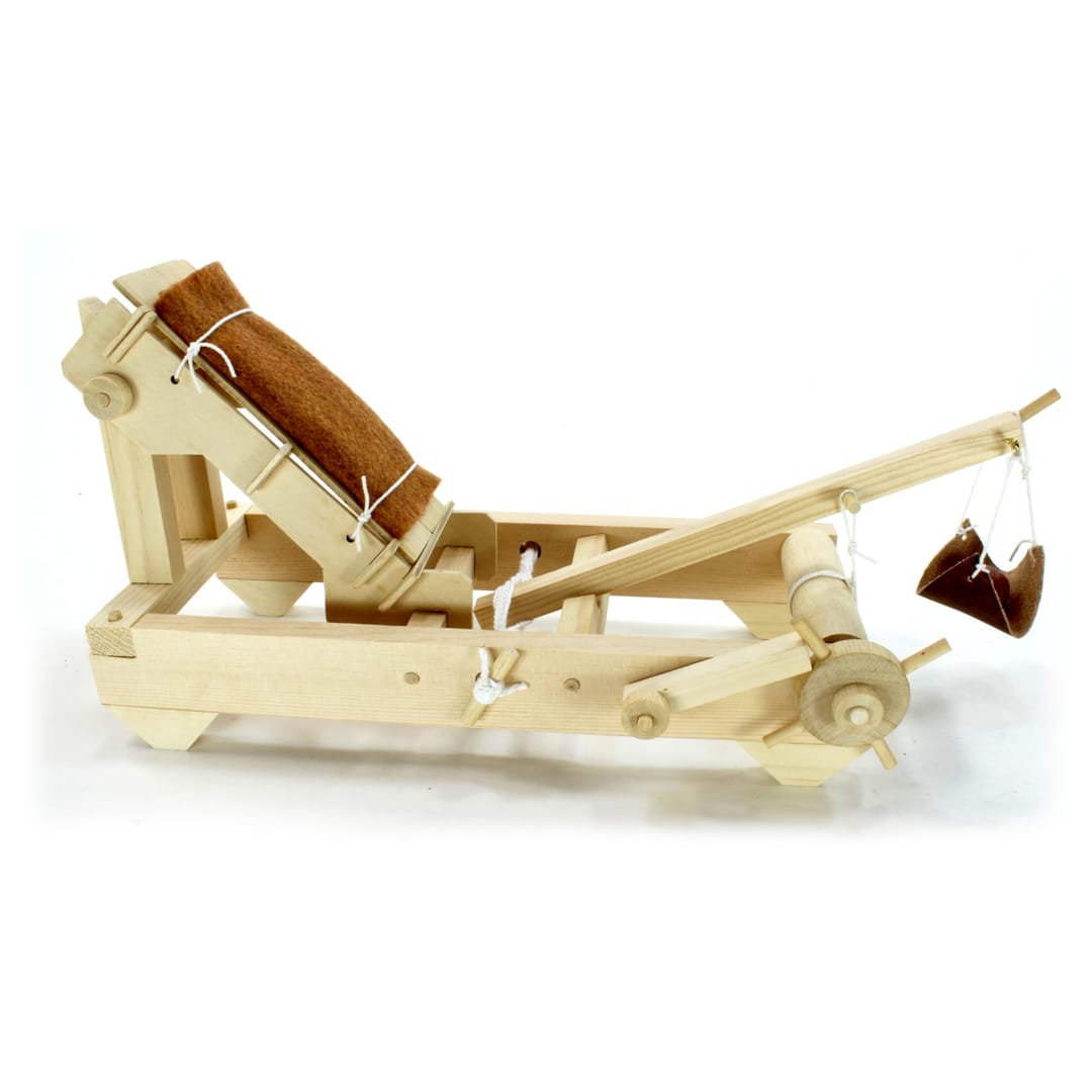 Kit de Construcție din Lemn – Onagerul Roman (Catapultă de Asediu prin Torsiune) 50 piese - Imaginea 4