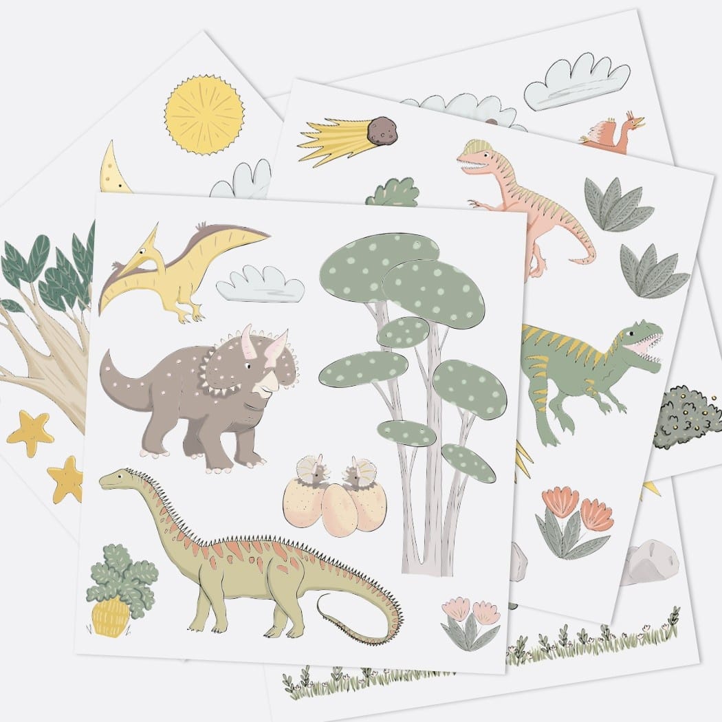 Joc cu Magneți Ferflex® - Lumea Dinozaurilor (Set 52 piese) - Imaginea 2