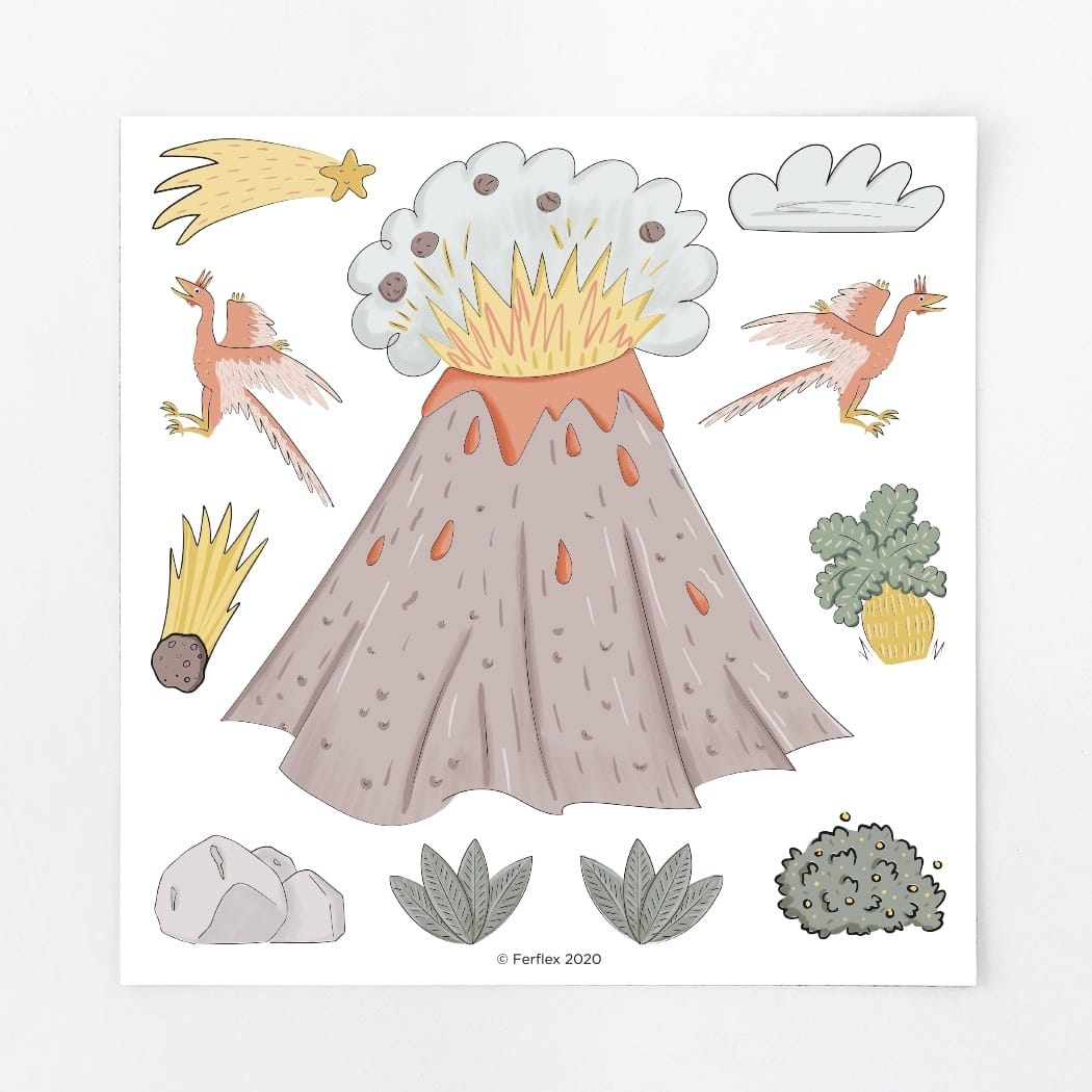Joc cu Magneți Ferflex® - Lumea Dinozaurilor (Set 52 piese) - Imaginea 4