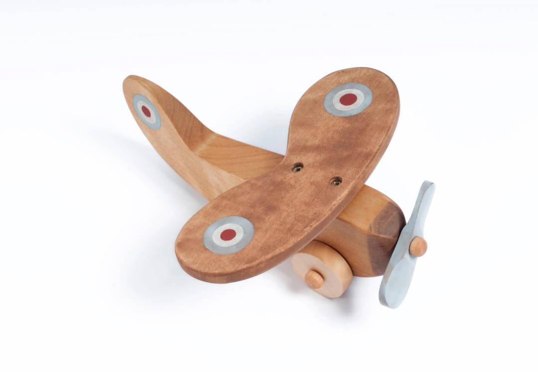 Avion din Lemn -Jucărie Handmade - Imaginea 2