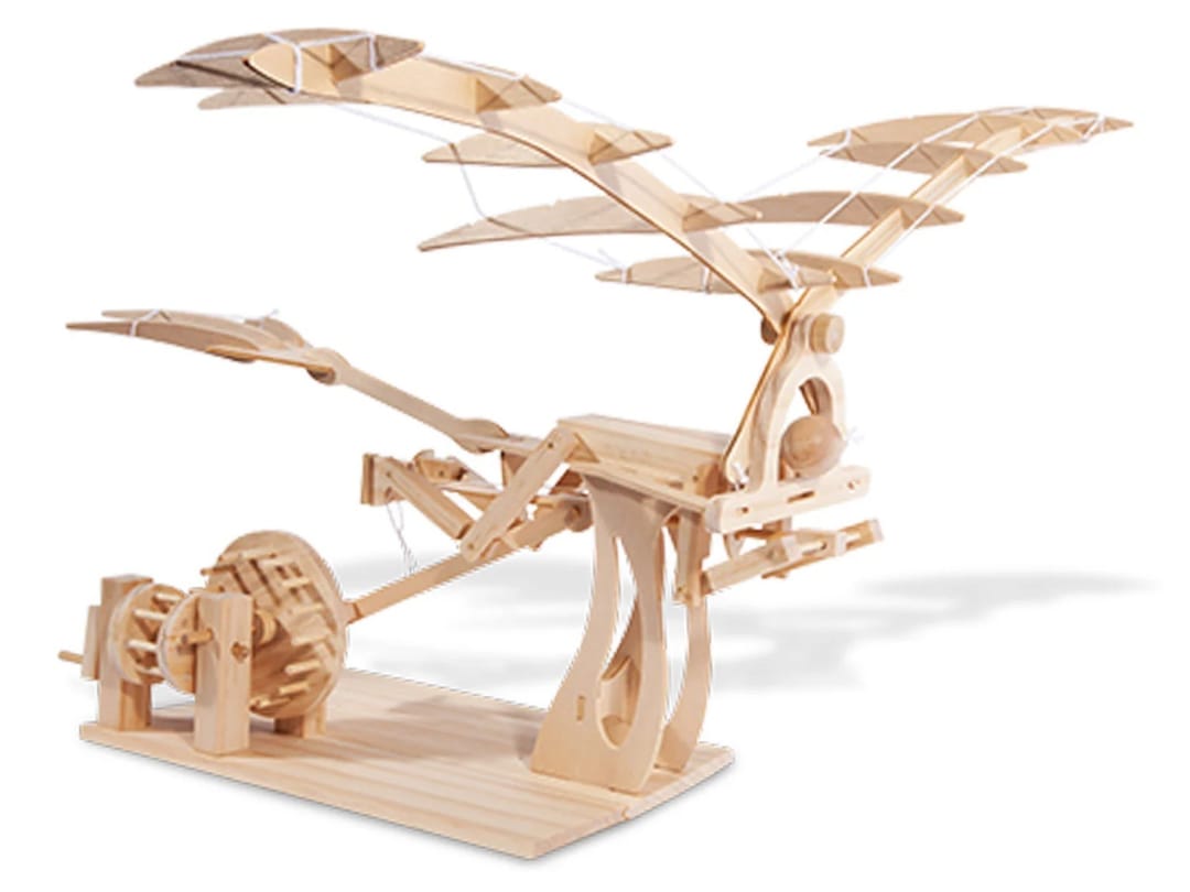Kit de Construcție din Lemn, Ornitopter - Leonardo da Vinci - Imaginea 1