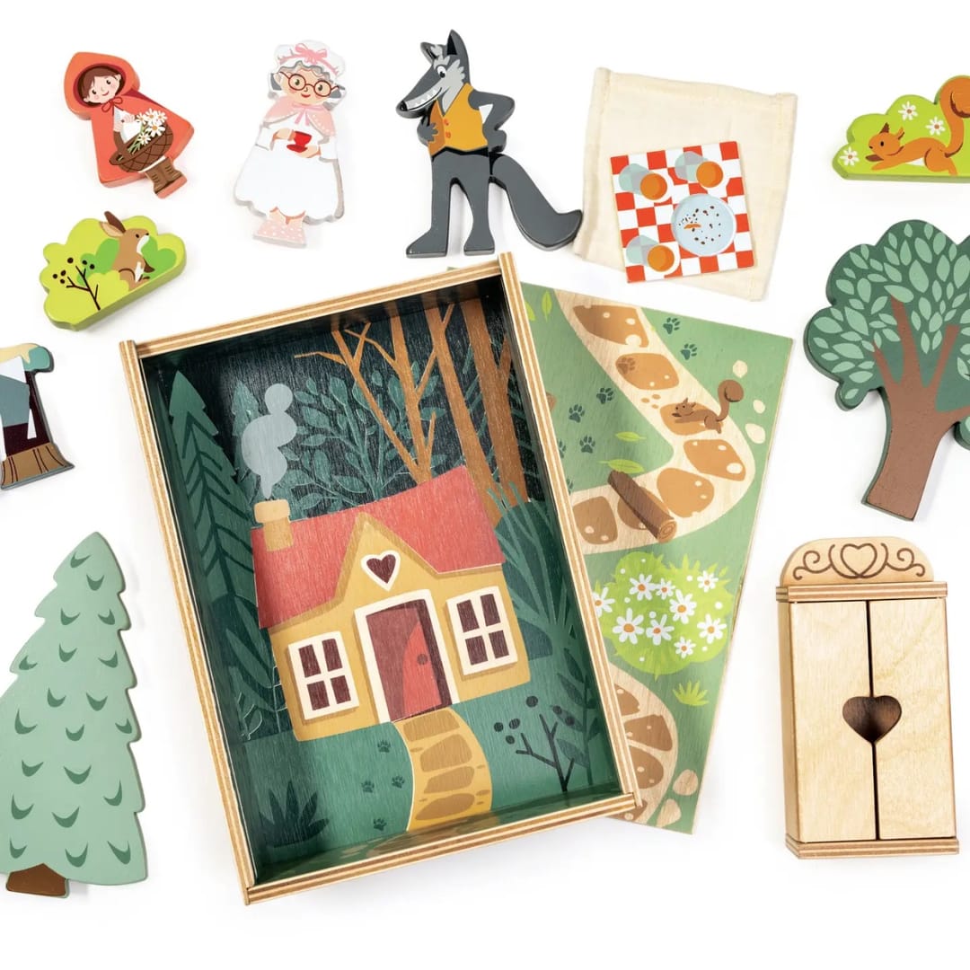Set de Joc din Lemn Tender Leaf Toys® – Scufița Roșie - Imaginea 3