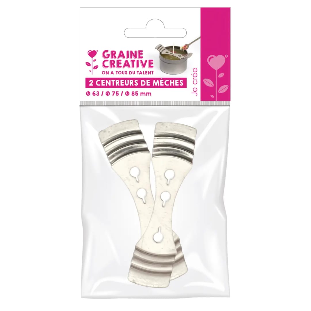Set 2 Dispozitive Metalice pentru Centrarea Fitilului de Lumânare, Graine Créative - Imaginea 2