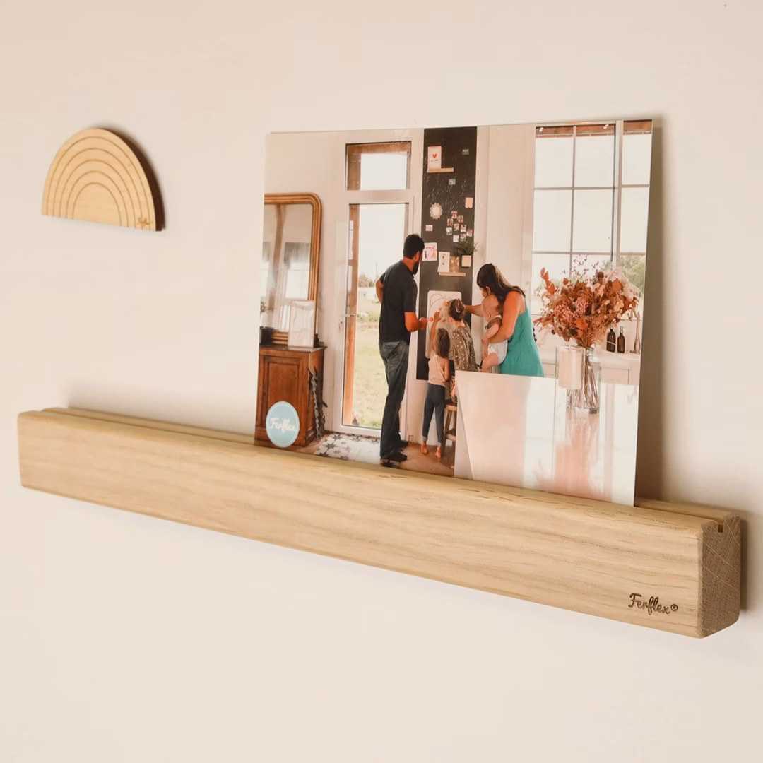 Etajeră Magnetică de Perete din Lemn Ferflex - 45 cm
