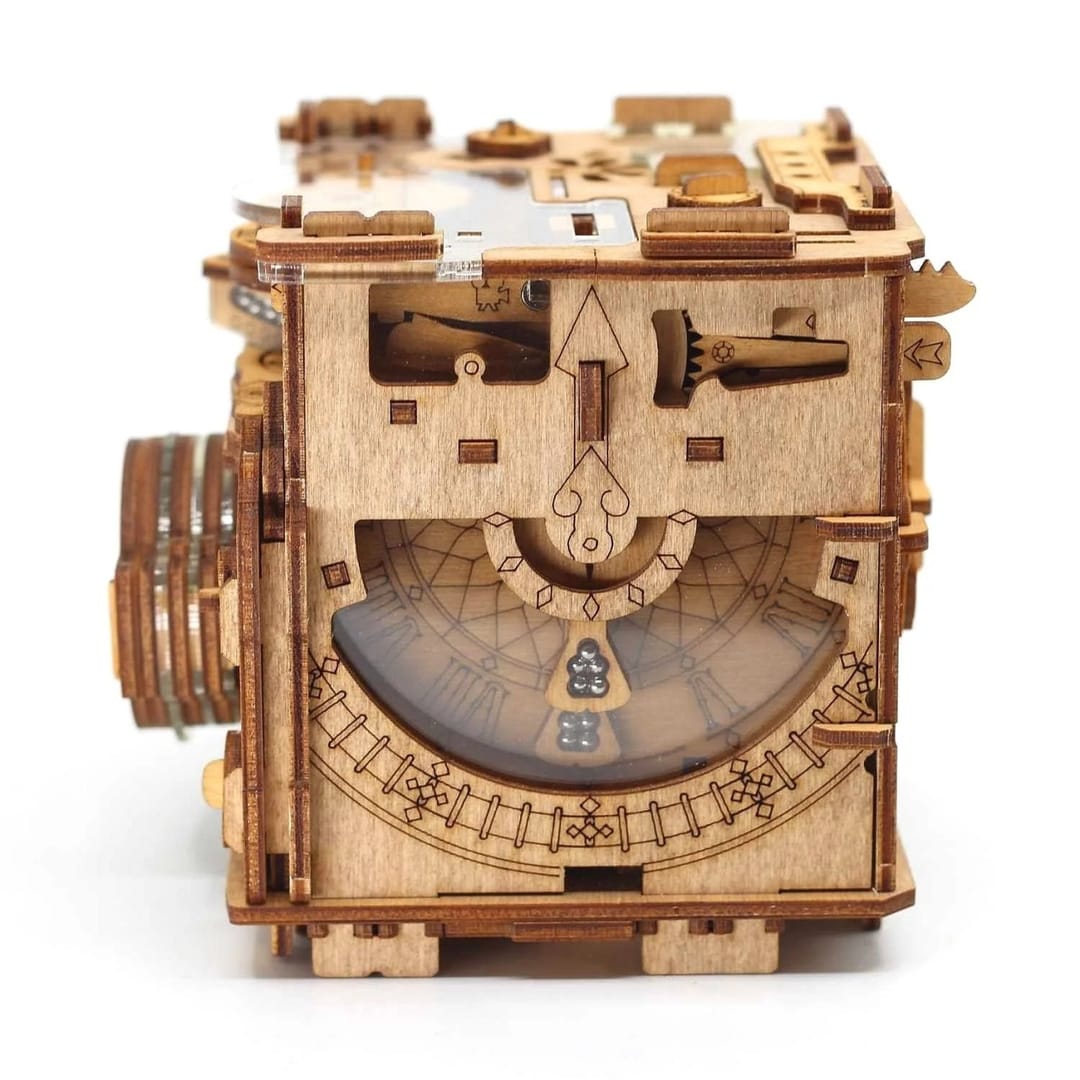iDventure Cluebox Sherlock's Camera - Puzzle Mecanic din Lemn 3D, Joc de Logică Tip Escape Room - Imaginea 4