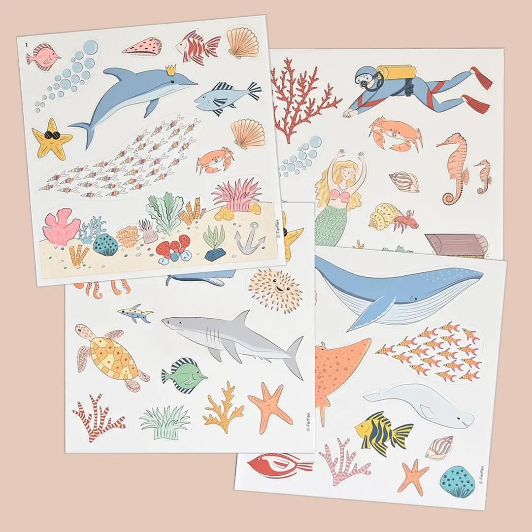 Joc Magnetic Lumea Subacvatică Ferflex® – Set 52 de Magneți cu Creaturi Marine - Imaginea 1