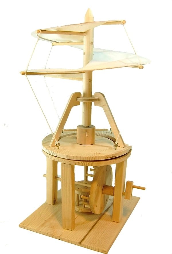 Elicopterul lui Leonardo da Vinci, Kit de Construcție din Lemn - Imaginea 2