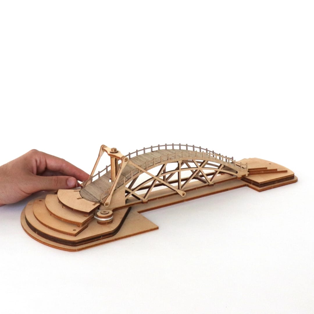 Podul Rotativ al lui Leonardo da Vinci – Kit de Construcție din Lemn (Machetă Funcțională) - Imaginea 6