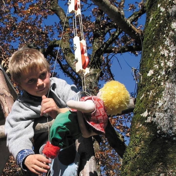 Sistem de Scripeți din Lemn Kraul - Kit de Experimente STEM - Imaginea 2