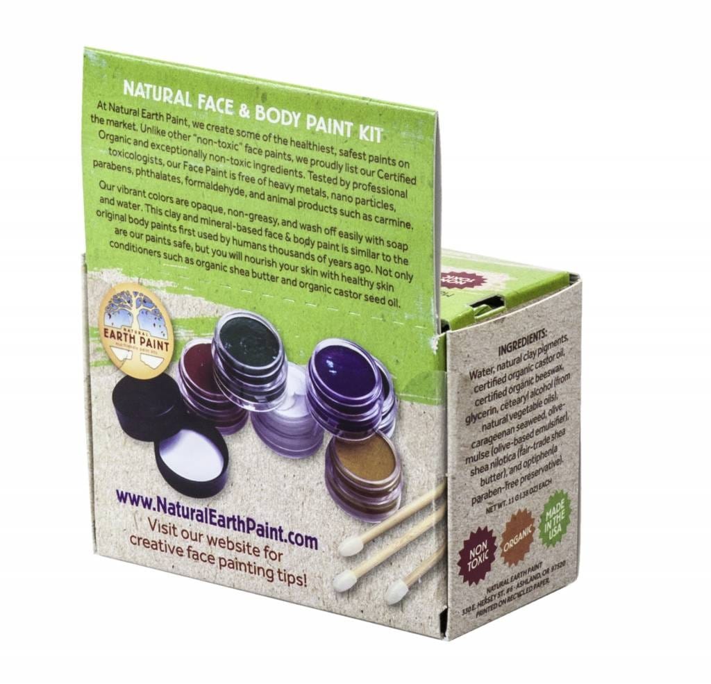 Natural Earth Paint, Set Machiaj Natural pentru Fata și Corp – 6 Culori Vibrante (Organic) - Imaginea 3