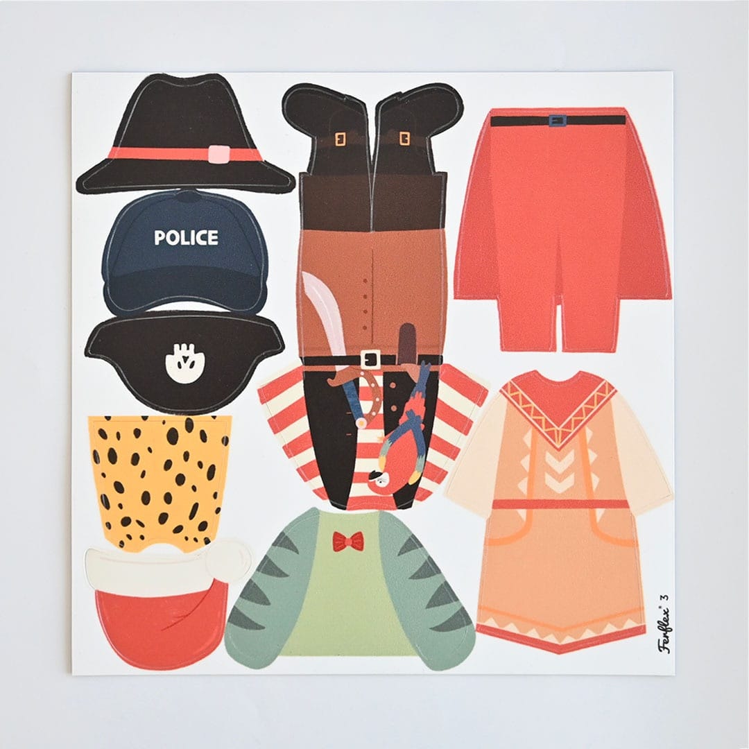 Joc Magnetic Ferflex® - Set de Costume și Deghizări (34 piese) - Imaginea 4