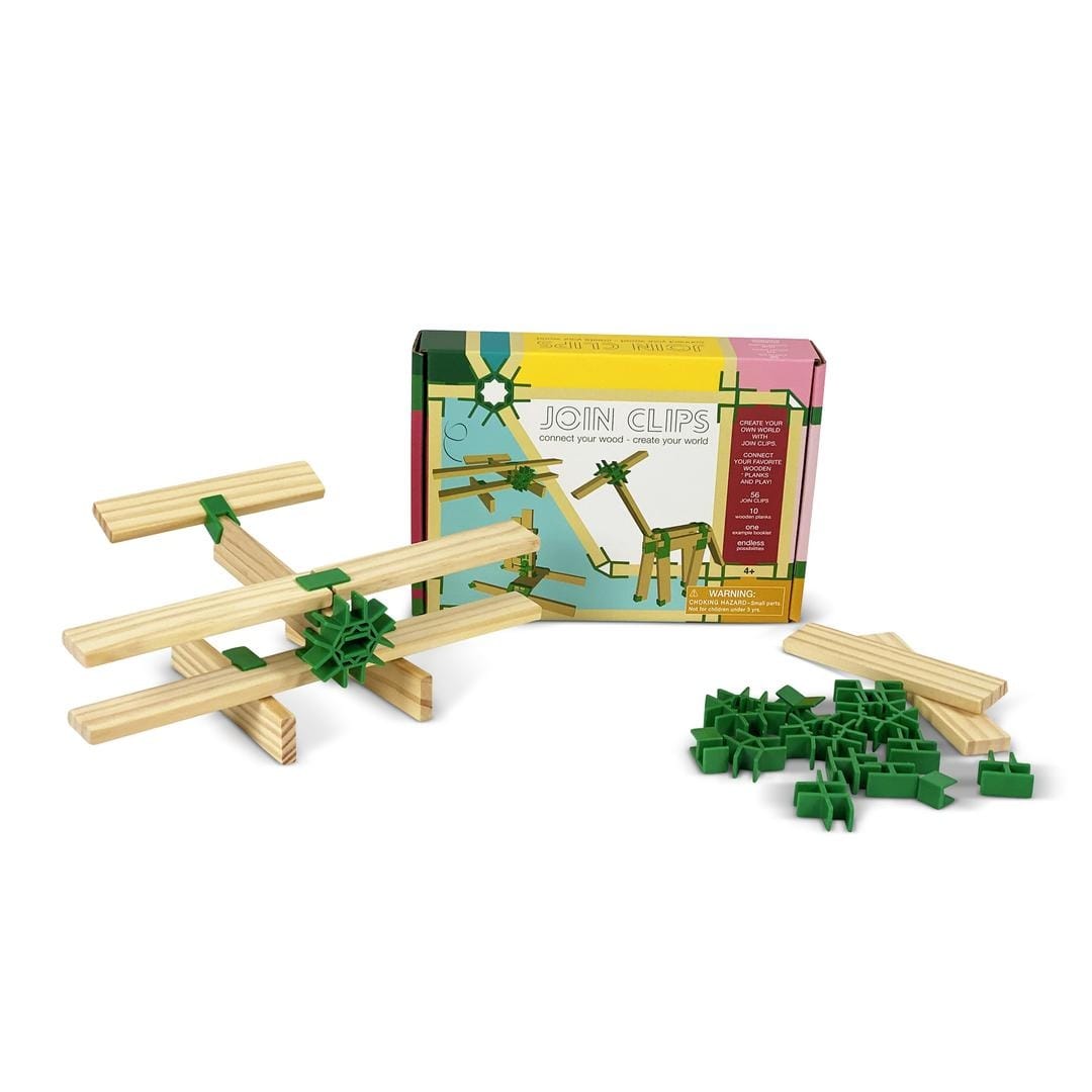 JOIN CLIPS Kit de Bază Mini - Jucărie Construcție Lemn - Imaginea 1
