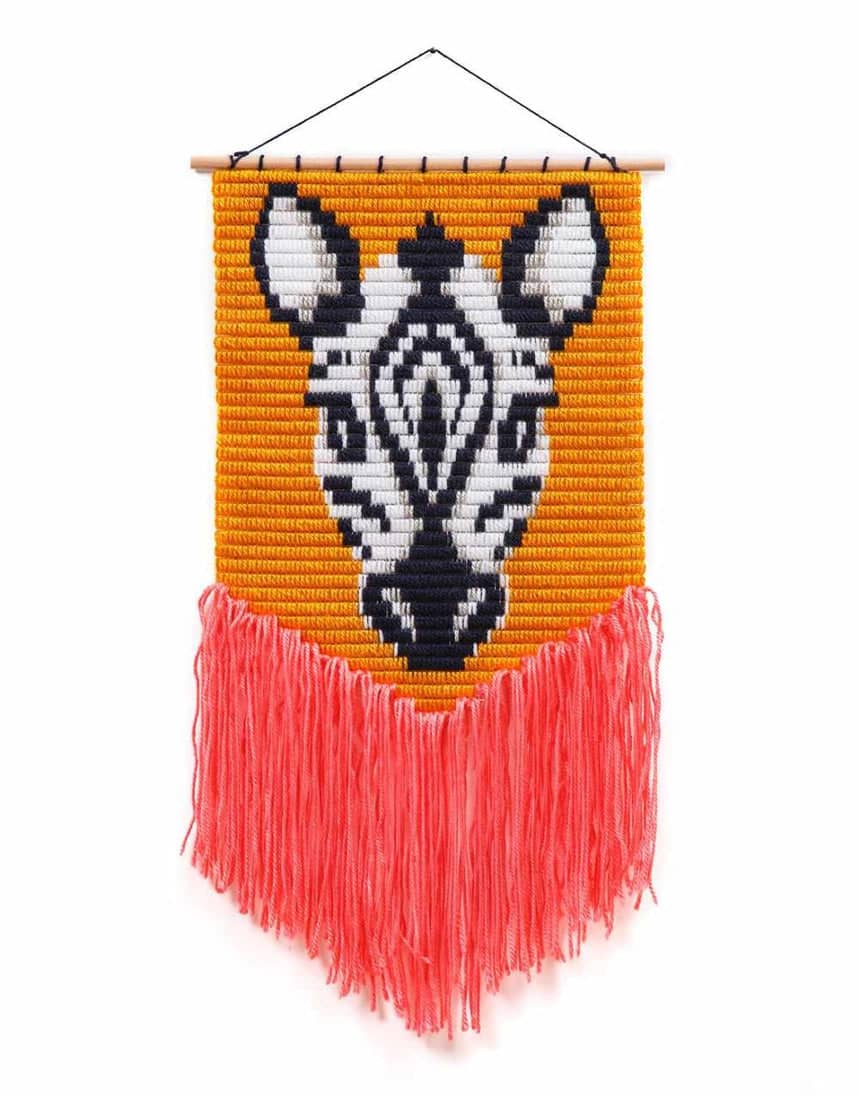 Kit DIY Broderie și Tapiserie de Perete – Zebra Wall Art, Sozo