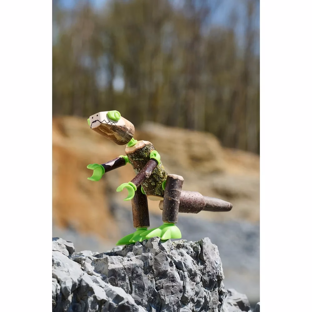 HABA Terra Kids Connectors – Set de Construcție Dinozauri din Elemente Naturale