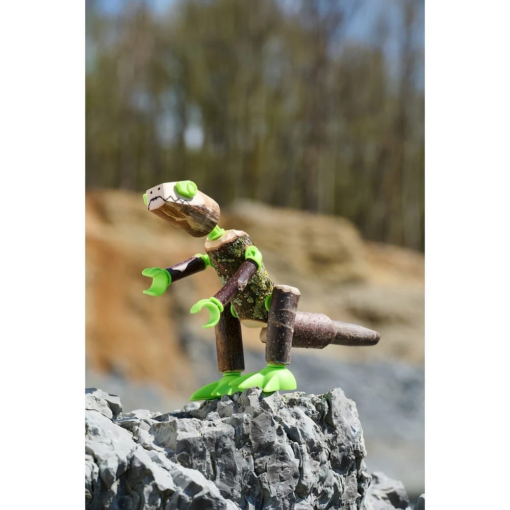 HABA Terra Kids Connectors – Set de Construcție Dinozauri din Elemente Naturale - Imaginea 1