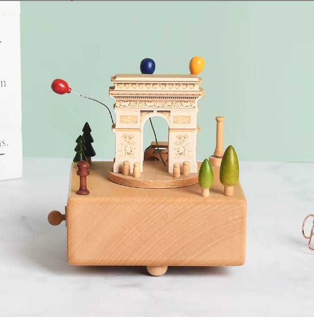 Cutiuță Muzicală din Lemn – Arcul de Triumf - Imaginea 1