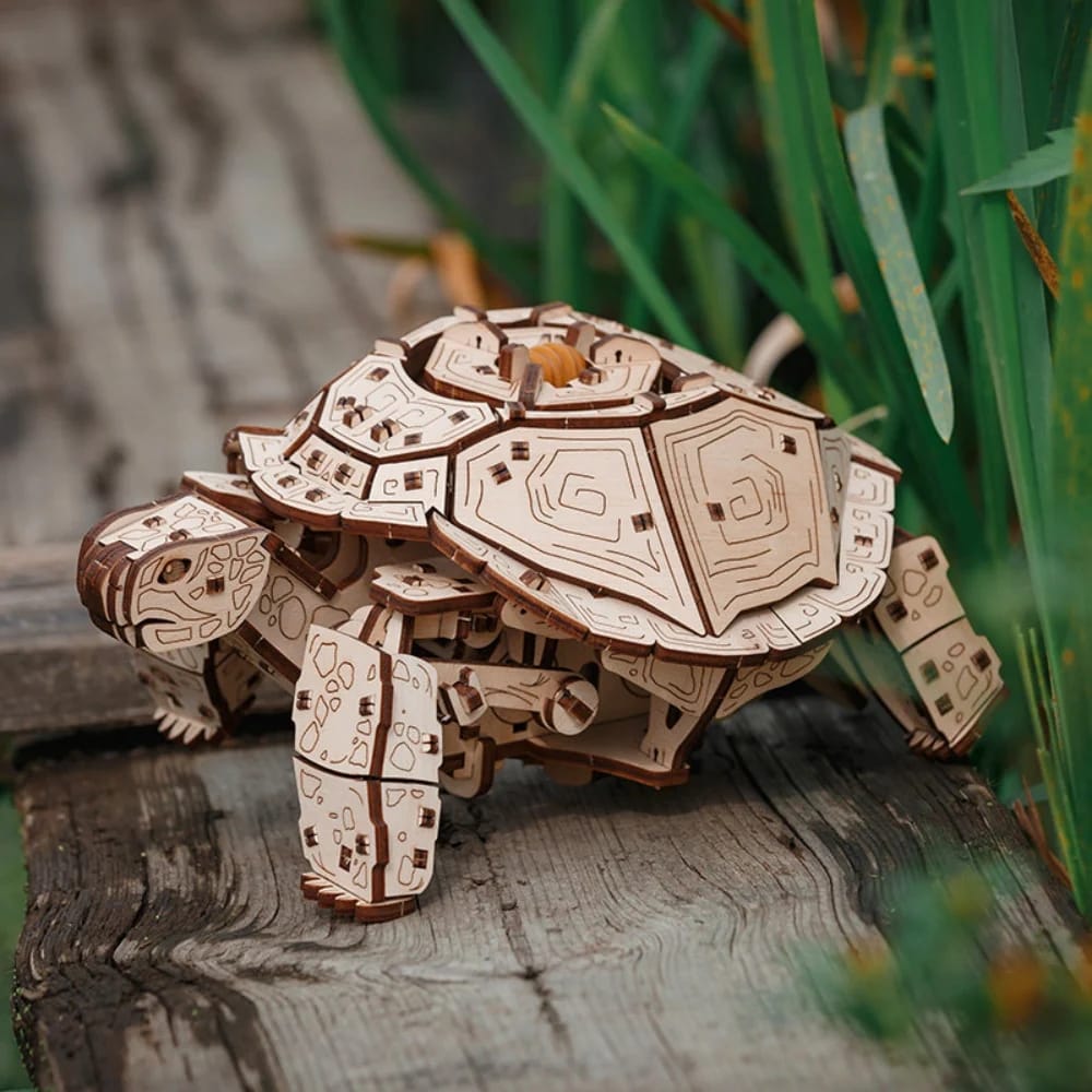 EWA Eco-Wood-Art Țestoasă Mecanică – Puzzle 3D din Lemn cu Mișcare Bionică, 269 Piese - Imaginea 6