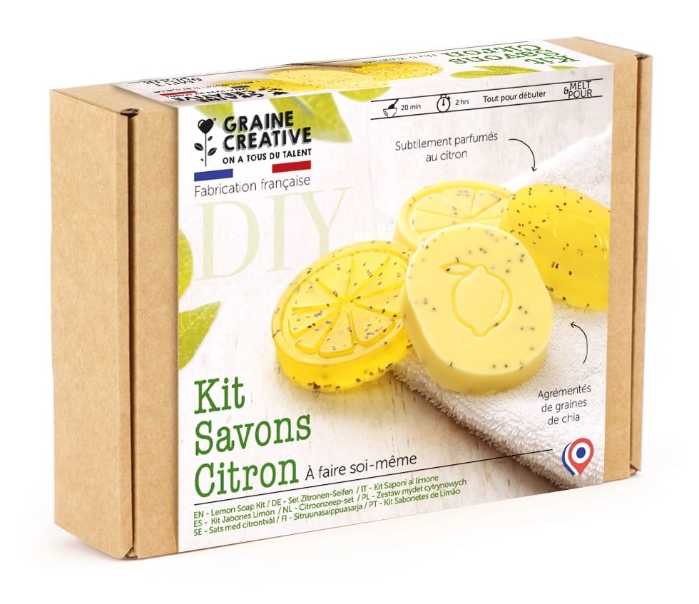 Kit sapun lamaie – Lămâie & Semințe de Chia, Graine Creative - Imagine principala