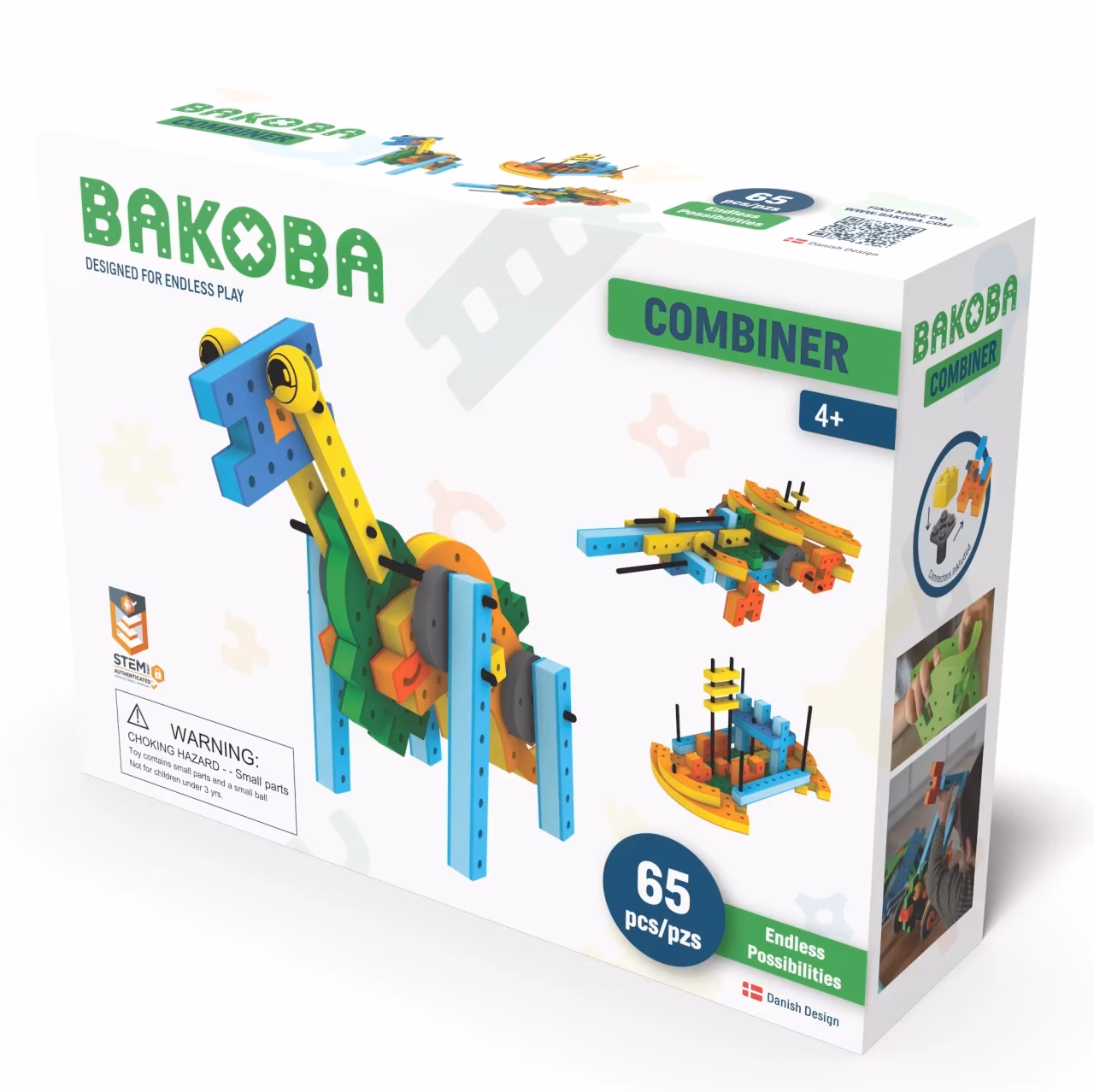 Set Construcție BAKOBA Combiner 65 Piese, Compatibile LEGO
