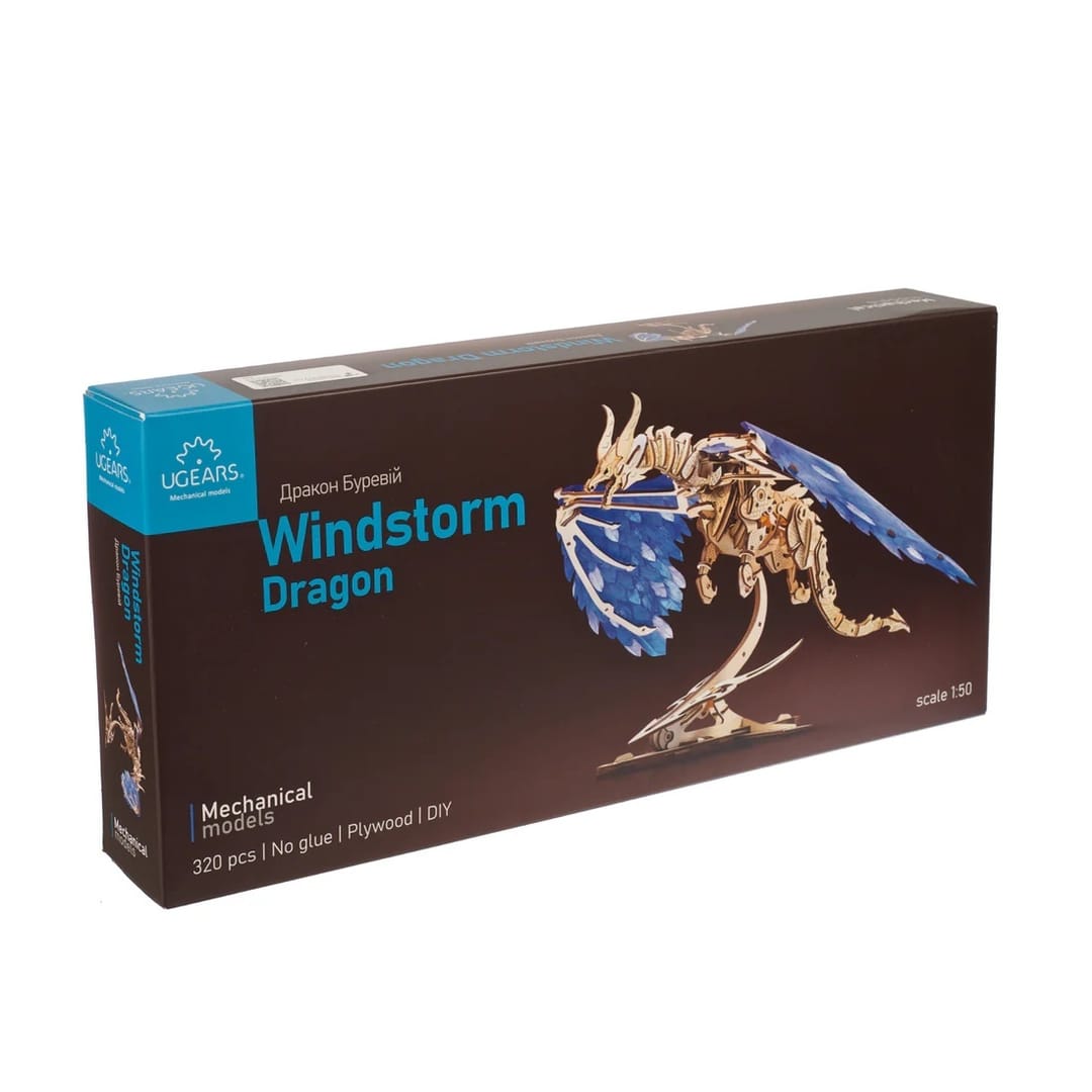 Ugears Dragonul Vântului, Puzzle 3D, 320 piese din lemn - Imaginea 6