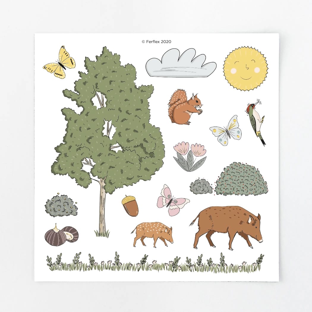 Joc Magnetic cu Animalele Pădurii Ferflex® – Set 57 de Magneți pentru Copii - Imaginea 4
