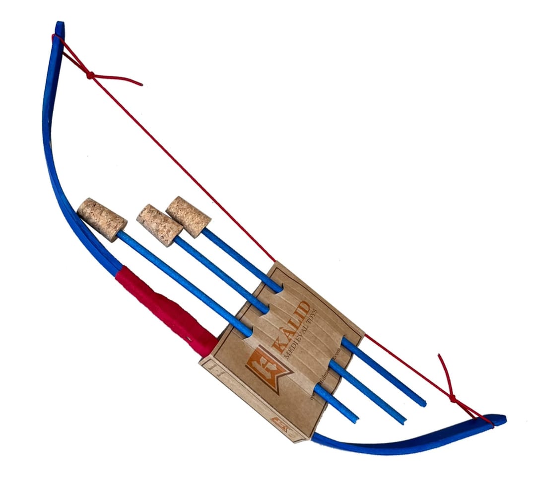 Mini Arc Medieval "Kamelot" din Lemn de Frasin – Set cu 3 Săgeți de Siguranță incluse - Imaginea 1