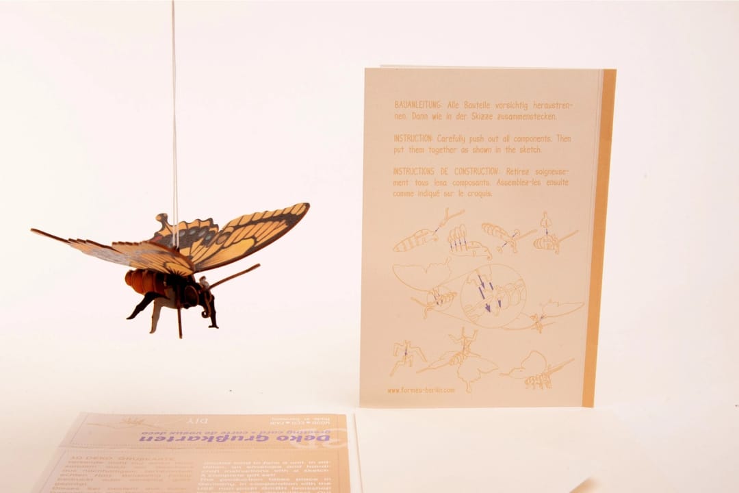 Felicitare 3D din lemn Fluture - Decorațiune artizanală de asamblat - Imaginea 6