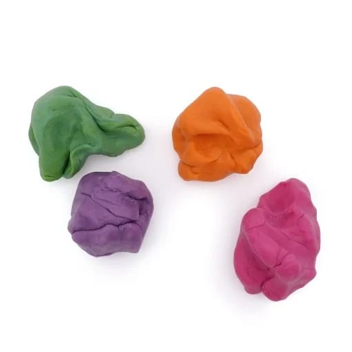 Neogrun Plastilina Organica Vegana Loki, Set de 4 Culori(verde, mov, roz, portocaliu ) - Imaginea 2