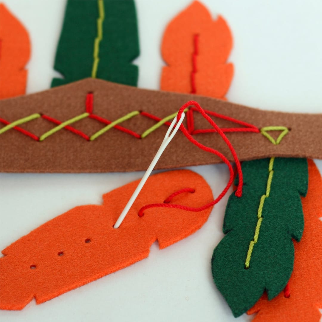 Coroana de Indian, Set DIY de cusut - Imaginea 2