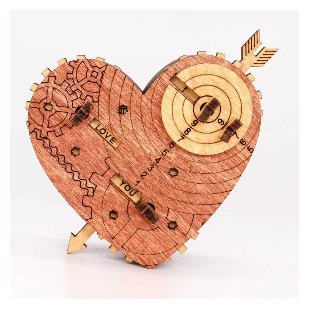 iDventure Puzzle 3D din Lemn - Inima Omului de Tinichea (Tin Woodman's Heart), Cutie Mecanică pentru Secrete și Cadouri