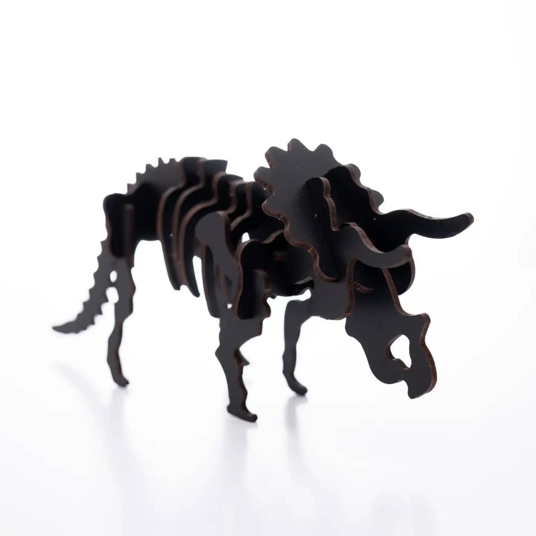 Puzzle Lemn 3D - Skeleton Triceratops