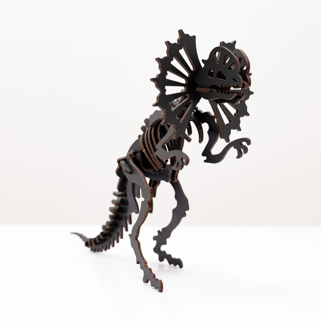 Puzzle Lemn 3D - Skeleton Dilophosaurus - Imaginea 1