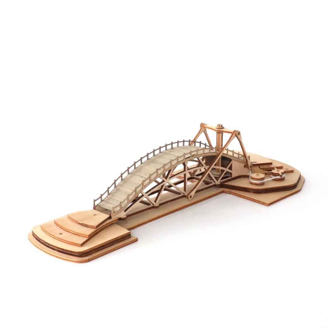 Podul Rotativ al lui Leonardo da Vinci – Kit de Construcție din Lemn (Machetă Funcțională) - Imaginea 8