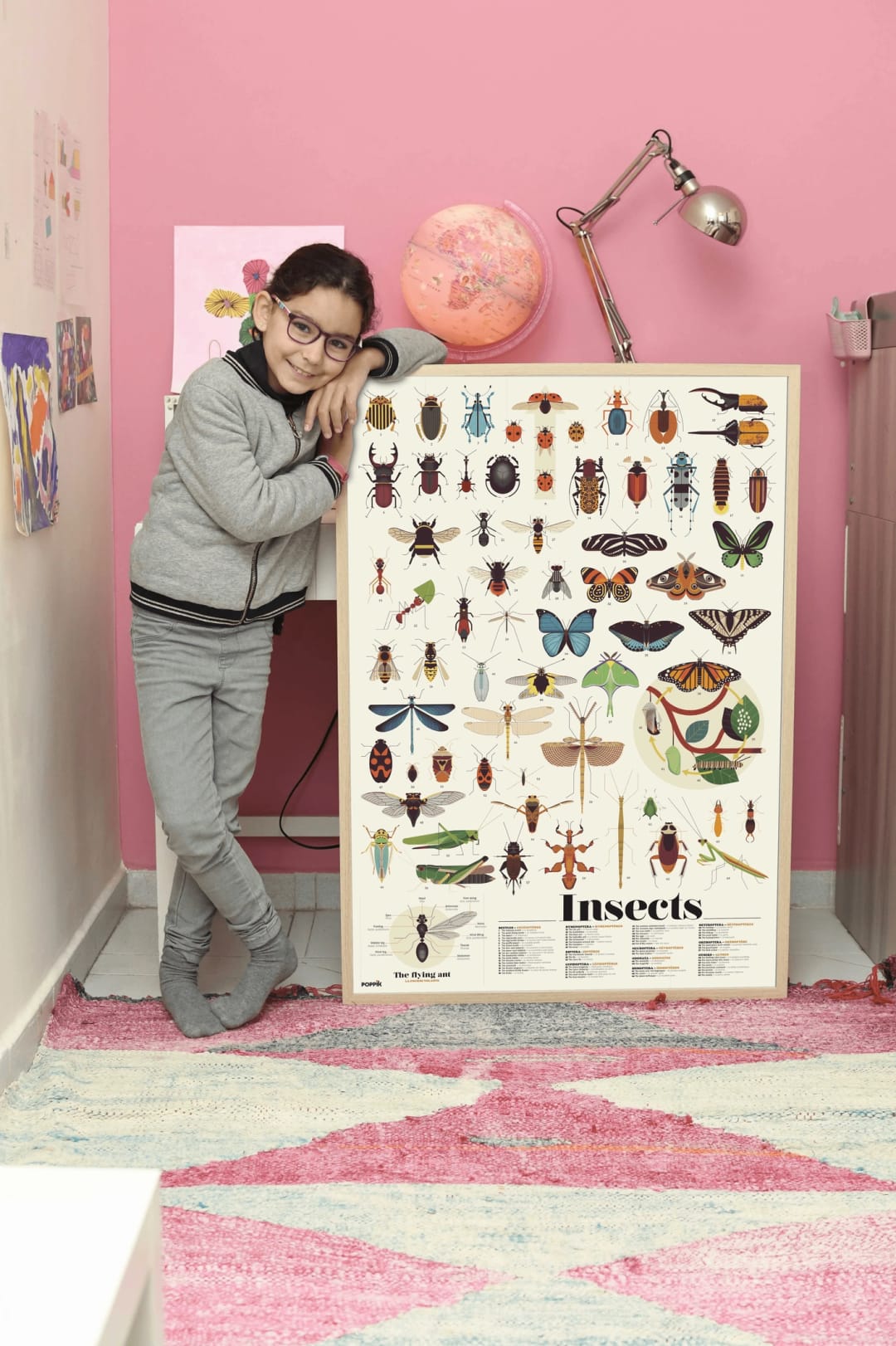 xPoster cu Stickere Repozitionabile – Insecte, Poppik (100 x 68 cm) - Imaginea 4