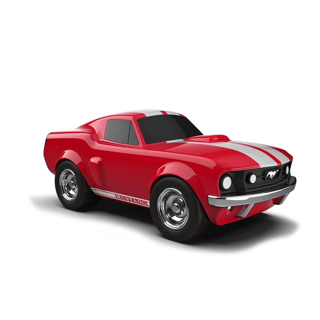 Baghera Mașinuță Ford Mustang Rosie 1966 – Mașinuță de Colecție Premium 18cm - Imaginea 1