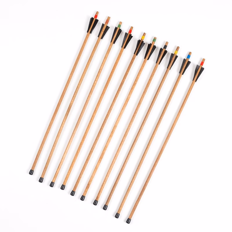 Sageata din Lemn pentru Arcuri Sport - Vârf de Siguranță din Cauciuc (50 cm)