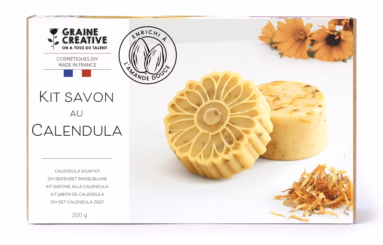 Kit Sapun Artizanal cu Migdale și Galbenele, Graine Creative