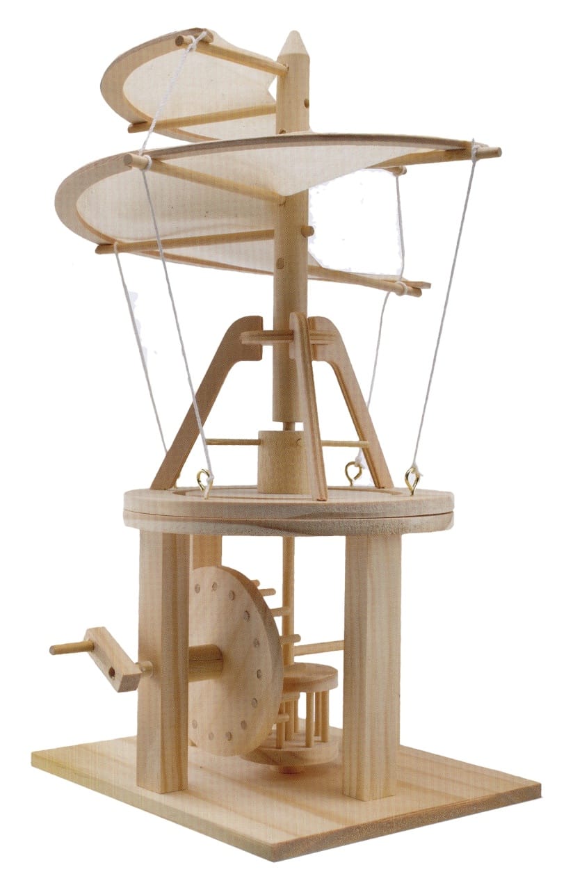 Elicopterul lui Leonardo da Vinci, Kit de Construcție din Lemn - Imaginea 1