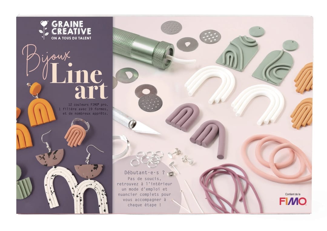 Kit Creativ Graine Créative® – Bijuterii FIMO „Line Art” (Design Minimalist) - Imaginea 2