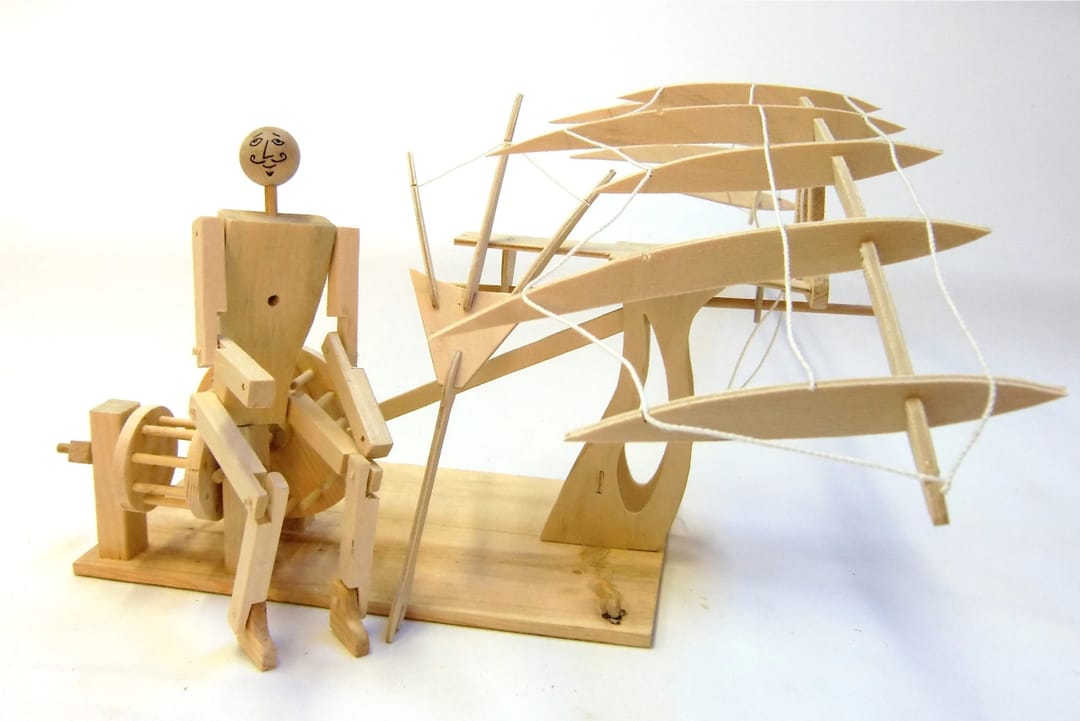 Kit de Construcție din Lemn, Ornitopter - Leonardo da Vinci - Imaginea 2