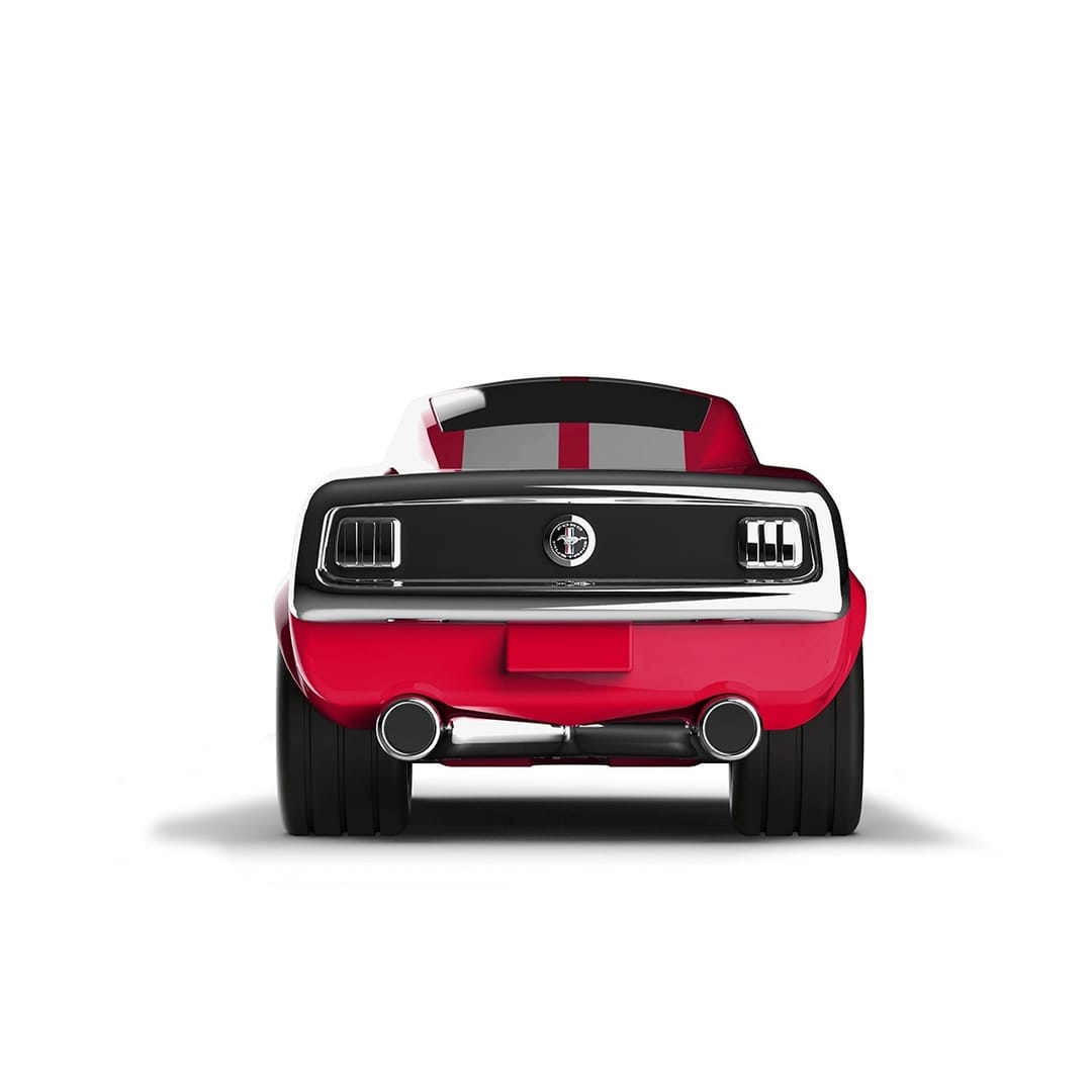 Baghera Mașinuță Ford Mustang Rosie 1966 – Mașinuță de Colecție Premium 18cm - Imaginea 5