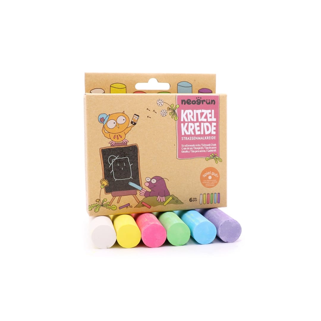 Cretă Colorată pentru Asfalt neogrün: Set de 6 Culori "Kritzel" - Imagine principala