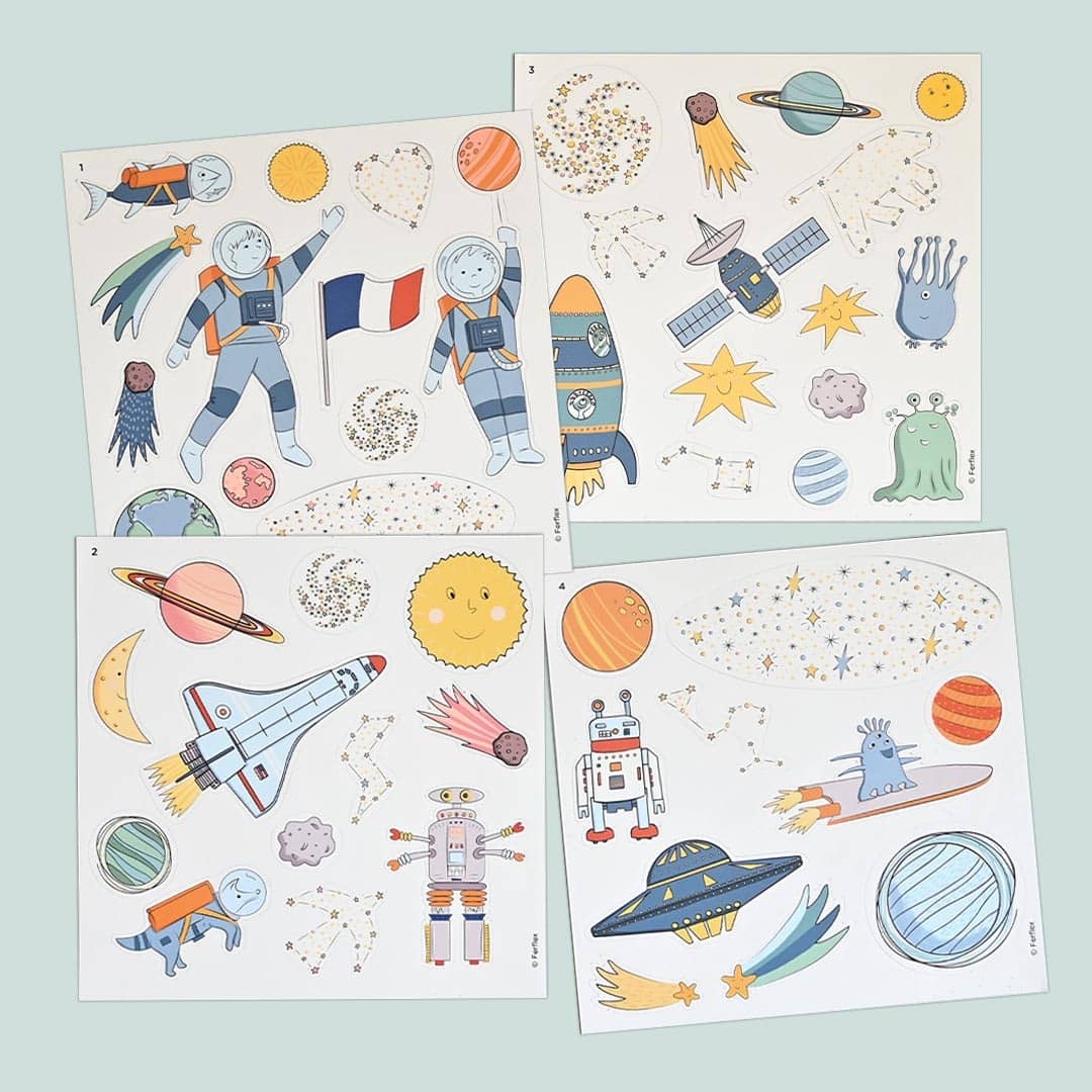 Joc cu Magneți Ferflex® - Cucerirea Spațiului (Set 48 piese)