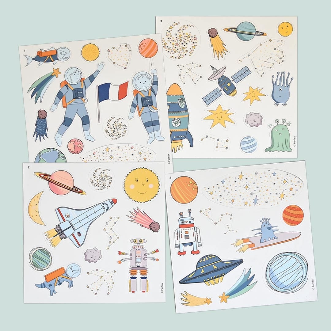 Joc cu Magneți Ferflex® - Cucerirea Spațiului (Set 48 piese) - Imaginea 4