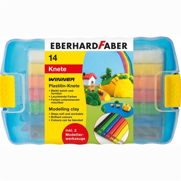 Set Plastilină Eberhard Faber – 10 Culori cu Accesorii (300g) - Imaginea 1