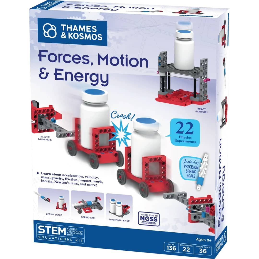 Kit Educațional STEM Forces, Motion & Energy - Thames & Kosmos, 20 de Experimente de Fizică